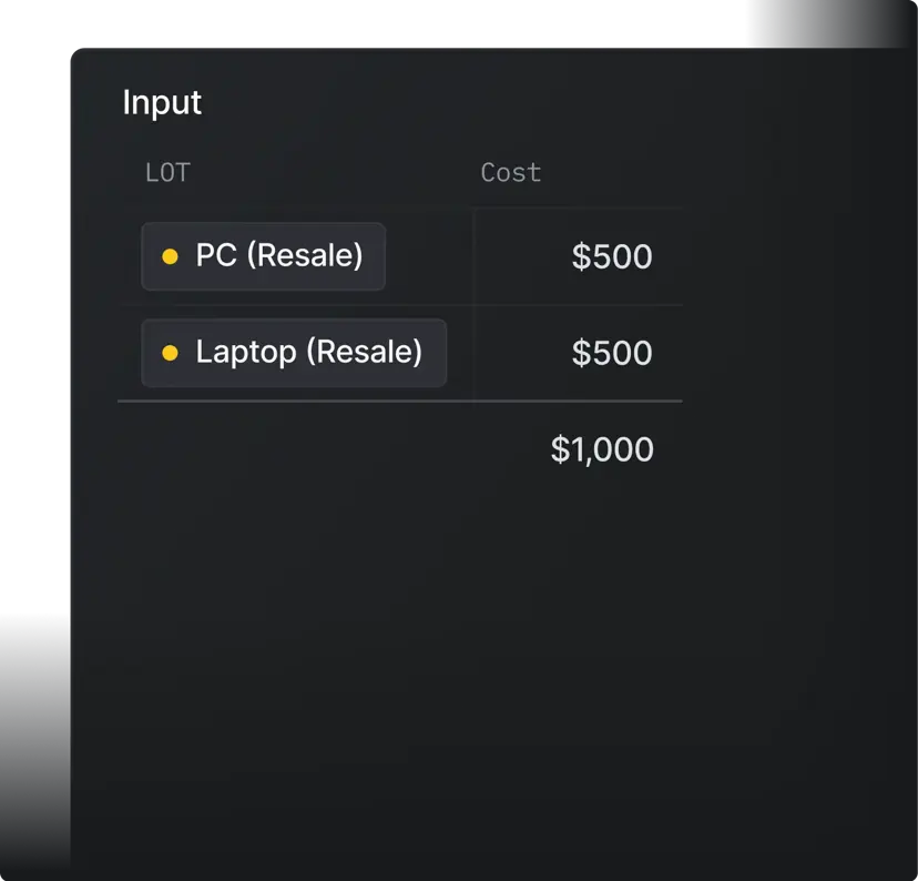Cost pool