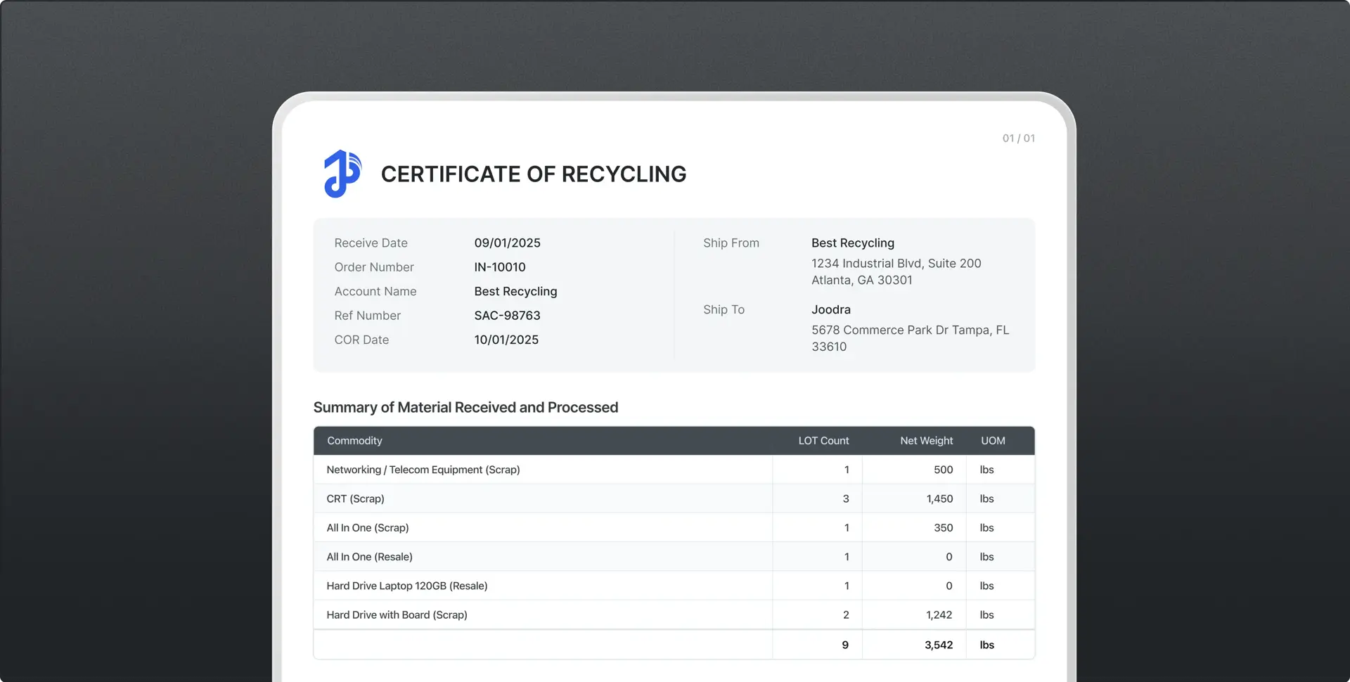 run mass balance report