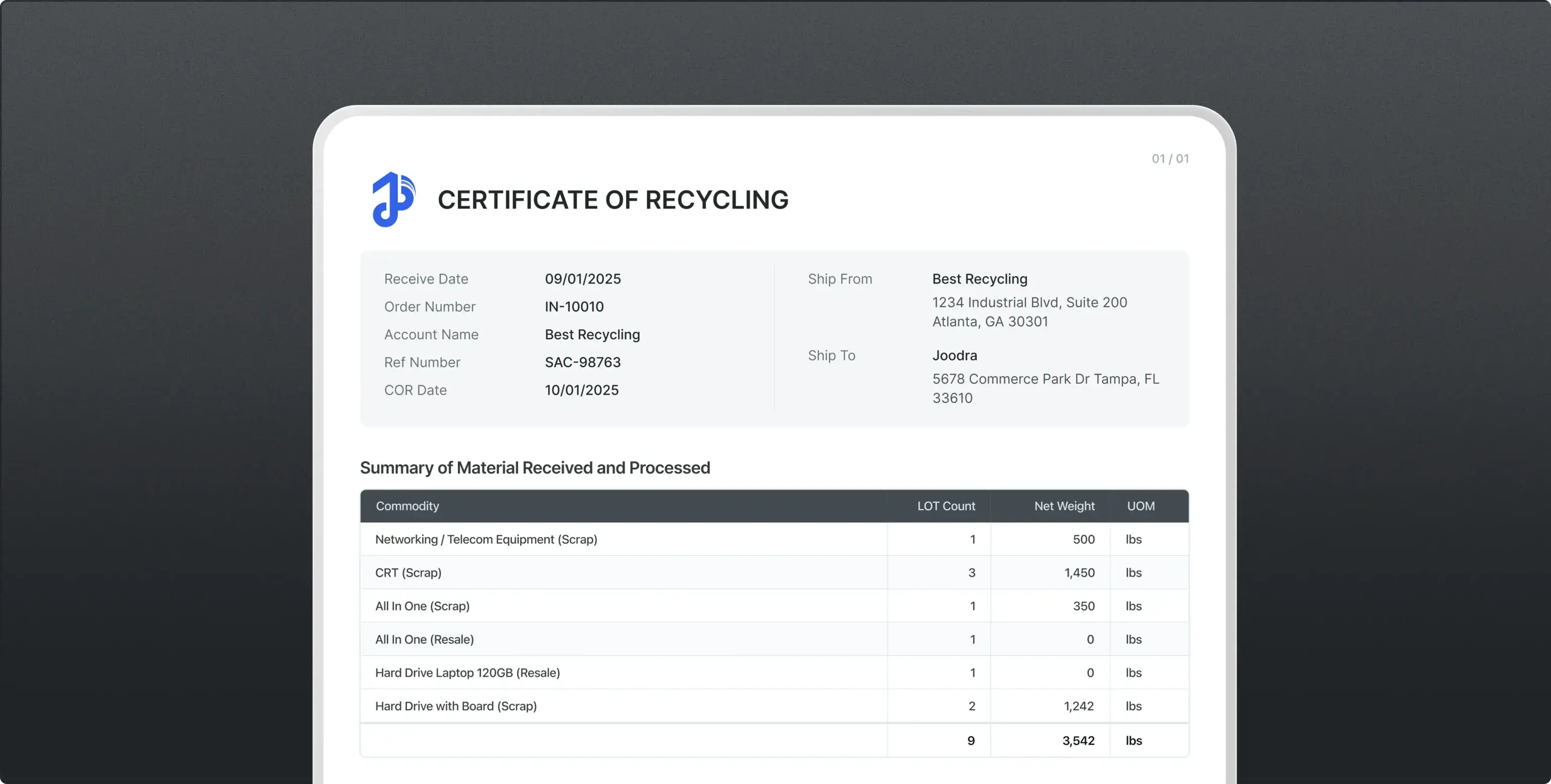 run mass balance report